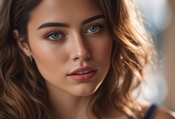 Obraz premium A Portrait Of Breathtakingly Gorgeous, Exotic, Beautiful Woman. 