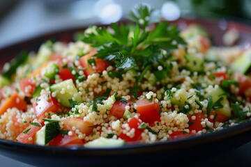 Couscous tabbouleh with veggies
