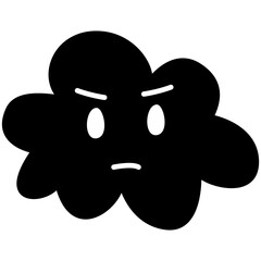 Mood Cloud Glyph Icon