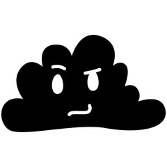 Confuse Cloud Glyph Icon