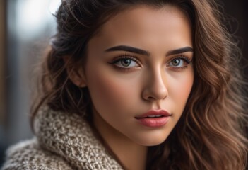 Obraz premium A Portrait Of Breathtakingly Gorgeous, Exotic, Beautiful Woman. 