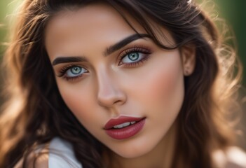 Naklejka premium A Portrait Of Breathtakingly Gorgeous, Exotic, Beautiful Woman. 