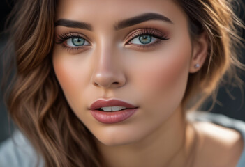 A Portrait Of Breathtakingly Gorgeous, Exotic, Beautiful Woman.
