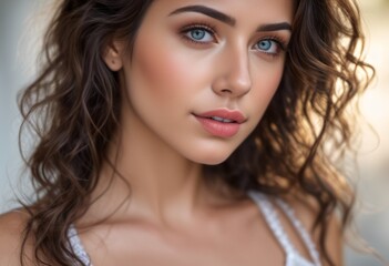 A Portrait Of Breathtakingly Gorgeous, Exotic, Beautiful Woman.
