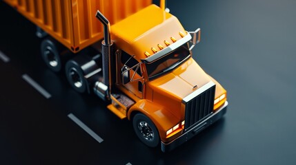 A miniature of truck on a grey background. - 792320844
