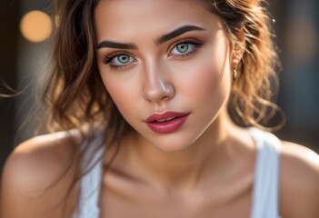A Portrait Of Breathtakingly Gorgeous, Exotic, Beautiful Woman.
