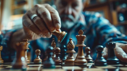 A Man Playing A Chess. - 792321852