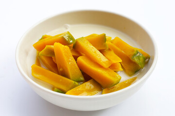 Sweet pumpkin in coconut milk