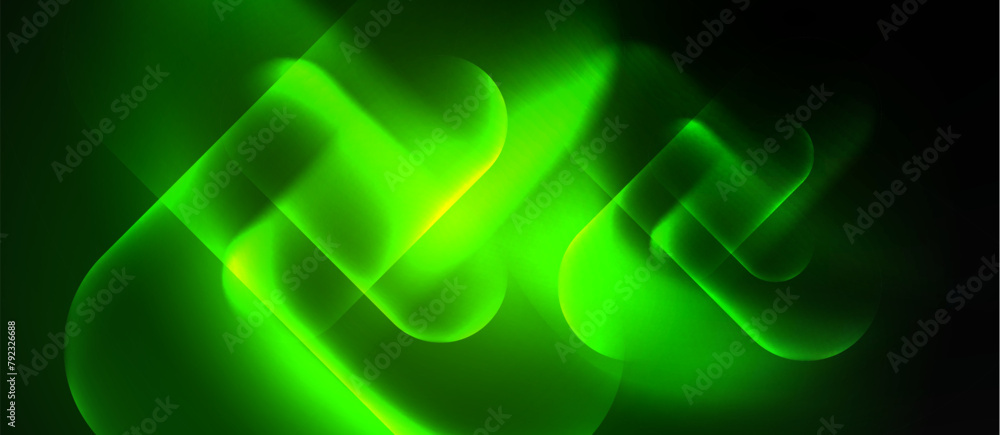 Poster a vibrant electric blue neon light shining on a dark background, creating a stunning visual effect w