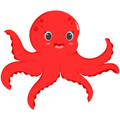 Cute Octopus Sea Animals Illustration