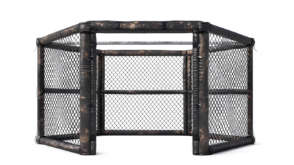 MMA cage isolated on a transparent background