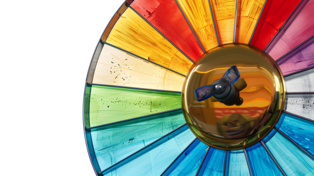 The prize wheel isolated on transparent background