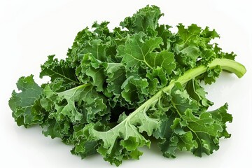 Fototapeta premium Green kale on white
