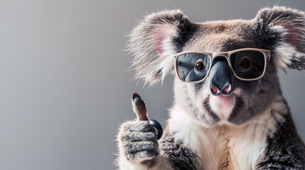 Koala with glasses,generative ai - obrazy, fototapety, plakaty