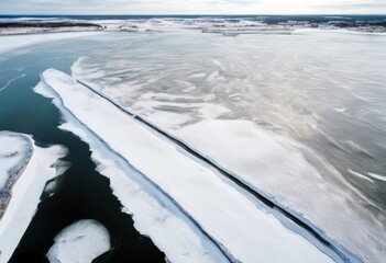 'Aerial Estonia sea pattern coast Kasmu frozen view Background Abstract Texture Water Sky Beach Travel Nature Winter Snow Forest White Ice Eye Trees Birds Beautiful Natural Island Drone'