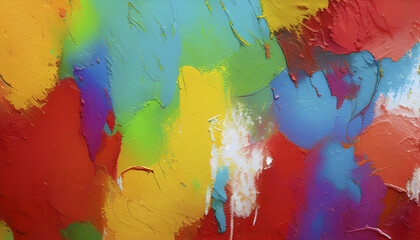 Abstract rough colorful colors painting.