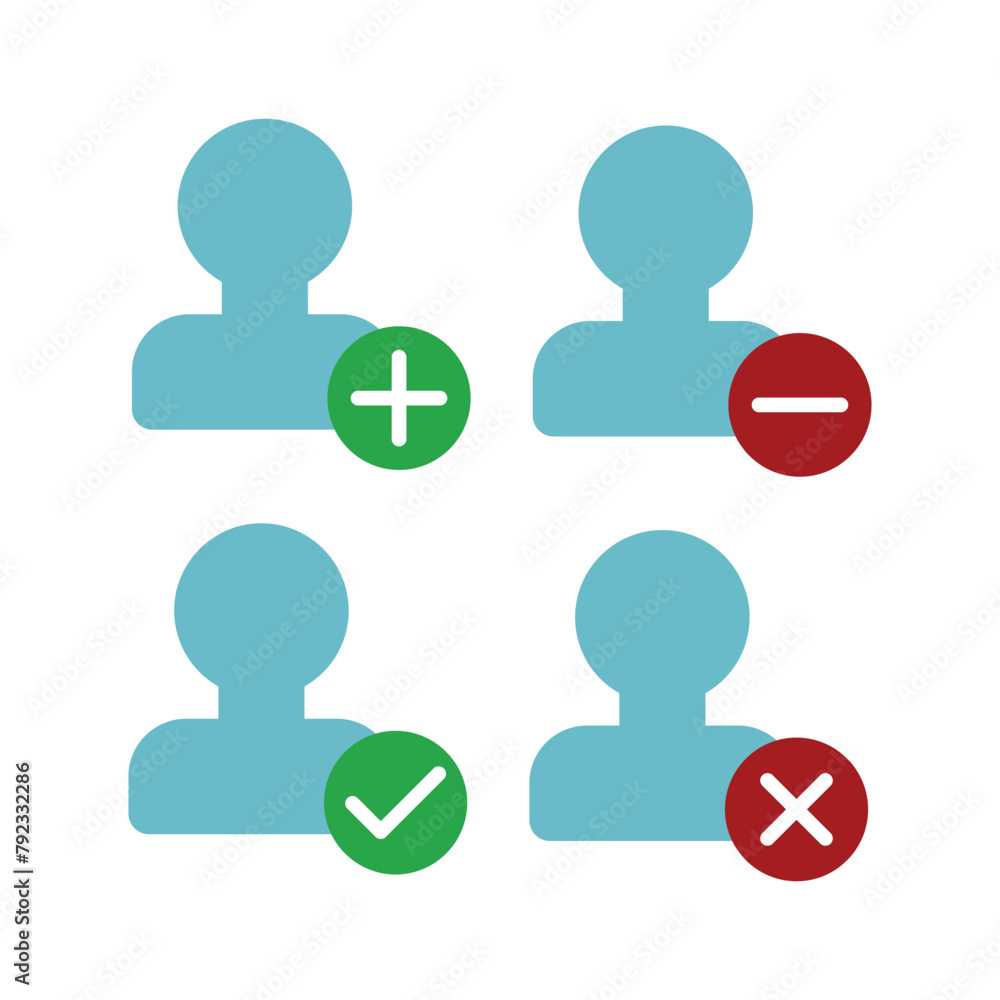 Poster Avatar profile picture icon on blue  background. Flat design style. resources graphic element design. Contact icon for ui  button application. user interface icon element Design 