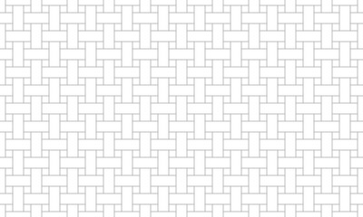 Abstract geometric seamless pattern with grey outline rectangles look like a plain weave Texture. Vector Repeating Background.