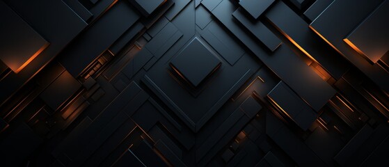 Contemporary 3D technology background in dark minimalistic tones