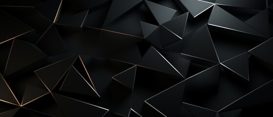 Dark minimalist 3D techno-grid, simple pattern