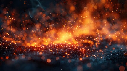 fire embers particles over black background fire sparks background abstract dark glitter fire particles lightsillustration image