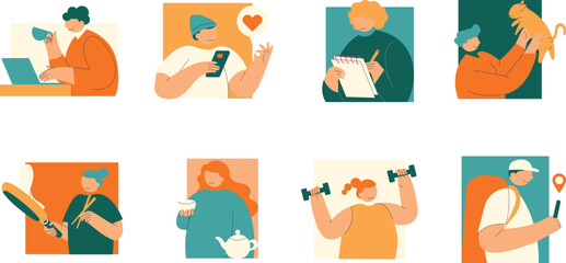 Fototapeta premium Daily Life Illustration