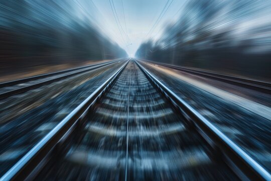 Railway blurred