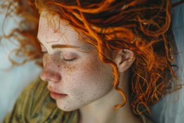 Redhead with dreads Softness - obrazy, fototapety, plakaty
