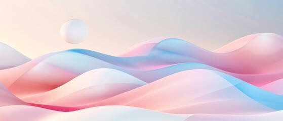 Sleek 3D parallax layers, soft pastel gradients, minimalist style