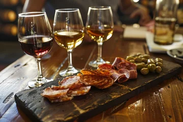 Fotobehang Sampling sherries and cured meats in Jerez Spain © The Big L