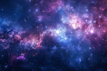 Fototapeta na wymiar Space scene with stars in the galaxy. Panorama. Universe filled with stars, nebula and galaxy,. Elements of this image furnished by NASA - generative ai