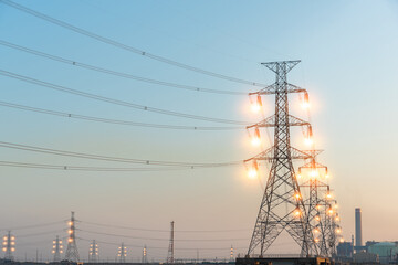 High-voltage transmission towers are an essential part of the electrical grid