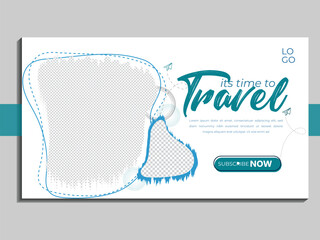 Travel YouTube thumbnail design template