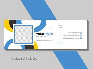 Email signature template design. Corporate email signature banner