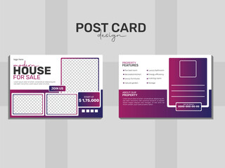 Real Estate Modern Home Sale Creative Abstract Shape Social Media Post Template Design