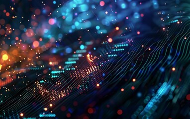 Digital background for tech, AI, data