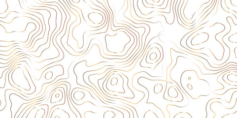 Golden gradient strokes topography background vector texture design  - obrazy, fototapety, plakaty
