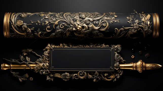 Elegant end credits scroll over a black velvet background, with classic white serif typography, perfect for a formal film or theatre production