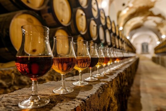 Tasting Sherry wines in Jerez cellars varied fortifies from dry to very sweet