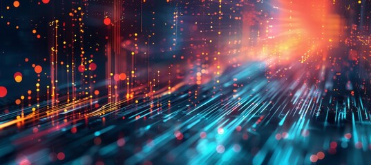 Fototapeta premium Digital background for tech, AI, data