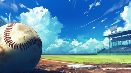 野球場にある硬式ボール4