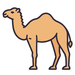camel line color icon for business and web