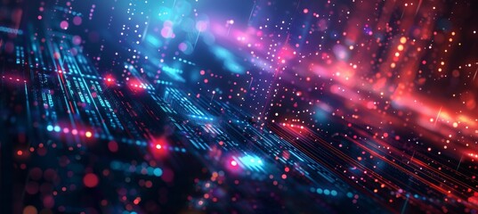 Fototapeta premium Digital background for tech, AI, data