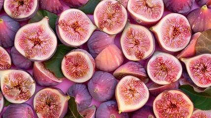Succulent Symphony: Indulge in the Opulent Artistry of Fresh Figs. - obrazy, fototapety, plakaty