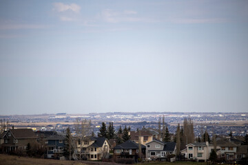 Scattered Houses in a Field