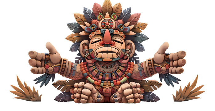 Olmec god Flayed God (This deity was often depicted as a human figure with its skin flayed and hanging down from its body)