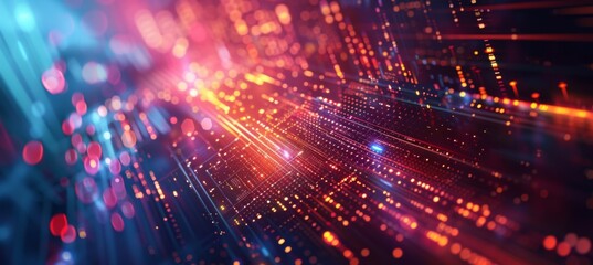 Obraz premium Digital background for tech, AI, data