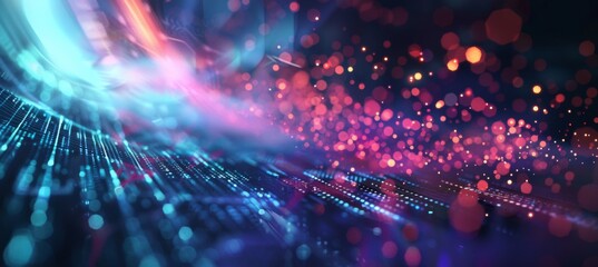 Obraz premium Digital background for tech, AI, data