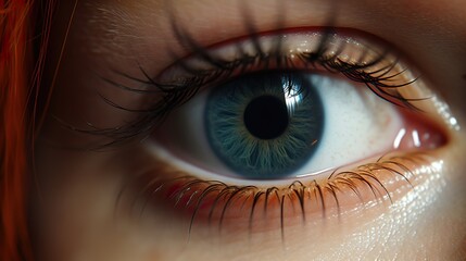 close up of a female eye