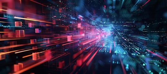 Digital background for tech, AI, data